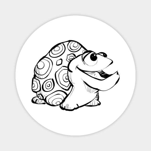 Silly Baby Tortoise Magnet by Jason's Doodles